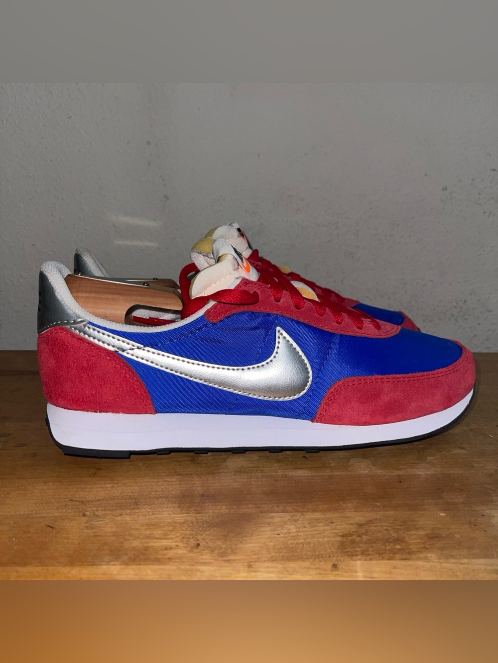 NIKE WAFFLE TRAINER 2 SP HYPER ROYAL-METALLIC SILVER USA MENS SNEAKERS SZ 8.5